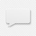 Vector white blank paper speech bubble on background Royalty Free Stock Photo