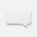 Vector white blank paper speech bubble Royalty Free Stock Photo