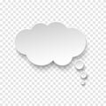 Vector white blank paper speech bubble Royalty Free Stock Photo