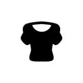 Vector White Blank Tshirt Icon Symbol. Menu item in the web design Royalty Free Stock Photo