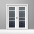 Vector White Closed Door with Frame