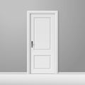 Vector White Closed Door with Frame