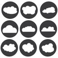 Vector white cloud icon set Royalty Free Stock Photo