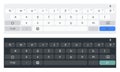 Vector White and dark horizontal mobile keyboard template.