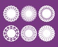 vector white doily lace Royalty Free Stock Photo