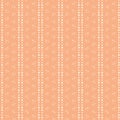 Vector orange dotted lines seamless pattern background Royalty Free Stock Photo