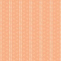 Vector orange dotted lines seamless pattern background Royalty Free Stock Photo