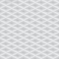 Vector white embossed pattern plastic grid seamless background. Diamond shape cell endless texture. Web page fill light geometric