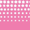 Vector white flowers border seamless pattern pink background Royalty Free Stock Photo