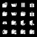 Vector white folder icons set Royalty Free Stock Photo