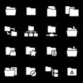 Vector white folder icons set Royalty Free Stock Photo
