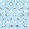 Vector White Funny Clouds Smile Background Texture Blue Sky Wallpaper Icon