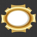 Vector White and Gold Antique Cartouche Royalty Free Stock Photo