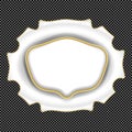 Vector White and Gold Baroque Cartouche Royalty Free Stock Photo