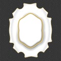 Vector White and Gold Classical Cartouche