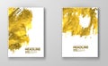 Vector White and Gold Design Templates set Royalty Free Stock Photo