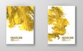 Vector White and Gold Design Templates set Royalty Free Stock Photo