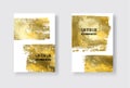 Vector White and Gold Design Templates set Royalty Free Stock Photo