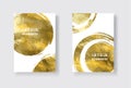 Vector White and Gold Design Templates set Royalty Free Stock Photo