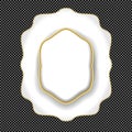 Vector White and Gold Victorian Cartouche