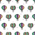 Vector White hot air ballon background pattern Royalty Free Stock Photo