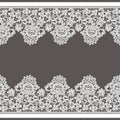 Vector White Lace Borders. Seamless Pattern.
