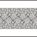 Vector White Lace Borders. Seamless Pattern.