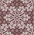 Vector Lace Snowflakes  Seamless Pattern. Romantic Background. Royalty Free Stock Photo