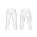 Vector White Leggings Pants Isolated on Background Royalty Free Stock Photo