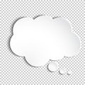 Vector white paper thought bubble Royalty Free Stock Photo