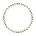 Vector White Pearl Bracelet, Jewelry Object, 3D Illustration.