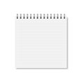 Vector white realistic closed notebook cover