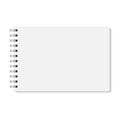 Vector white realistic closed spiral bound notebook. Royalty Free Stock Photo