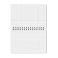 Vector white realistic opened spiral bound notebook