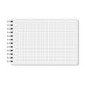 Vector white realistic opened spiral bound notebook