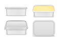 Vector white rectangular container for butter