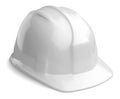 Vector white safety helmet on white background