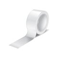 Vector white scotch tape roll. Realistic mockup template of sticky tape roll, adhesive tape