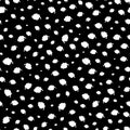 Vector white sharp dots black seamless pattern