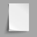 Vector White sheets of paper. Realistic empty paper note Royalty Free Stock Photo