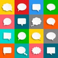 Vector white speech bubbles icon set Royalty Free Stock Photo