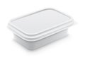 Vector white square container for butter, melted cheese or margarine spread.