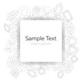 Vector white template with geometric wireframe black gem outline on white background and space for text. Royalty Free Stock Photo