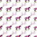 Vector White transparent Origami horses background pattern Royalty Free Stock Photo