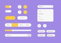 Vector white UI Kit set. Vector flat design ui kit for webdesign. Style flat ui kit design set for web design. Flat Royalty Free Stock Photo