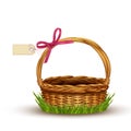 Vector wicker basket