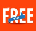 Vector wifi symbol, free wifi sign with bright background and thumbs up