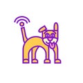 Vector wifi symbol with a funny dog