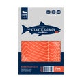 Vector wild atlantic salmon packaging design Royalty Free Stock Photo