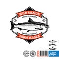 Vector wild caught salmon logo